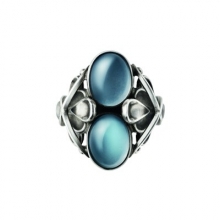 Ring with Moonstone also available with Rose Quartz or Garnet made in Denmark